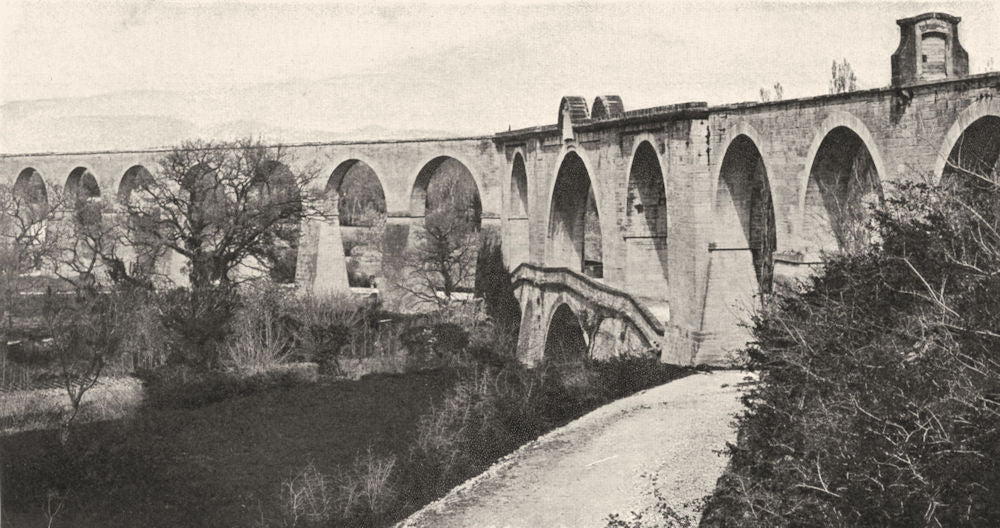 VAUCLUSE. L'aqueduc, à Carpentras. SMALL. 1902 old antique print picture